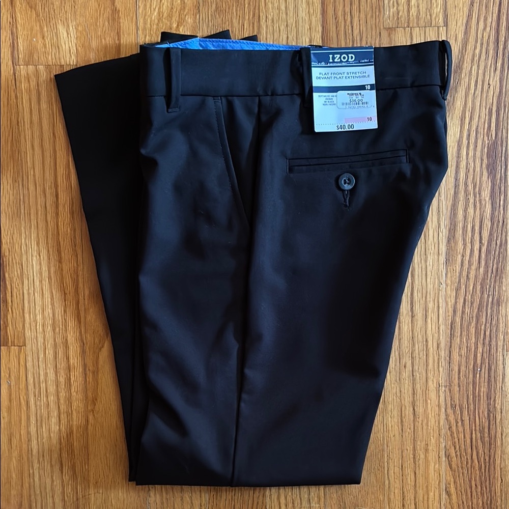 Izod Kids Black Formal Pants
